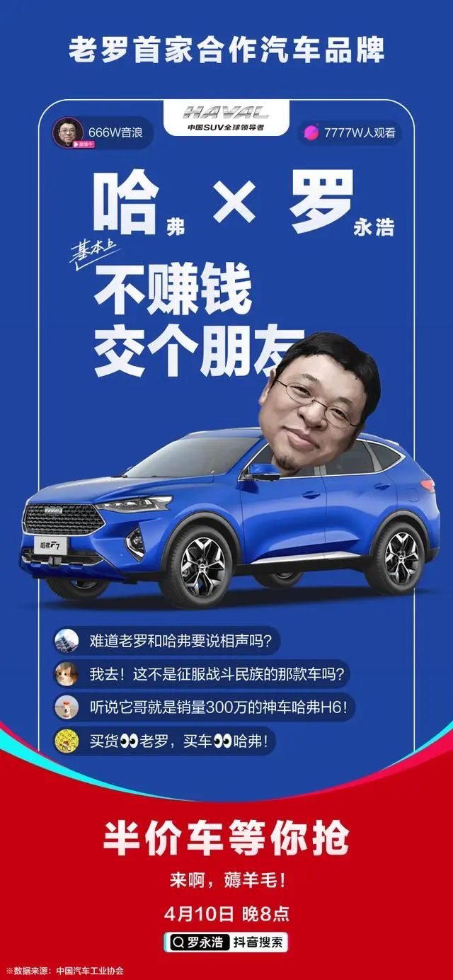 羅永浩：真正的勇士，敢于在直播間賣車｜史文杰