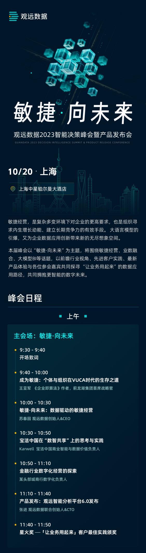 匯聚聯(lián)合利華等領先企業(yè)，觀遠數(shù)據(jù)2023智能決策峰會開幕倒計時！