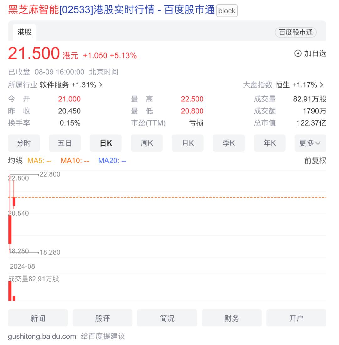 上市首日股價(jià)暴跌27%，黑芝麻智能為何不“性感”？