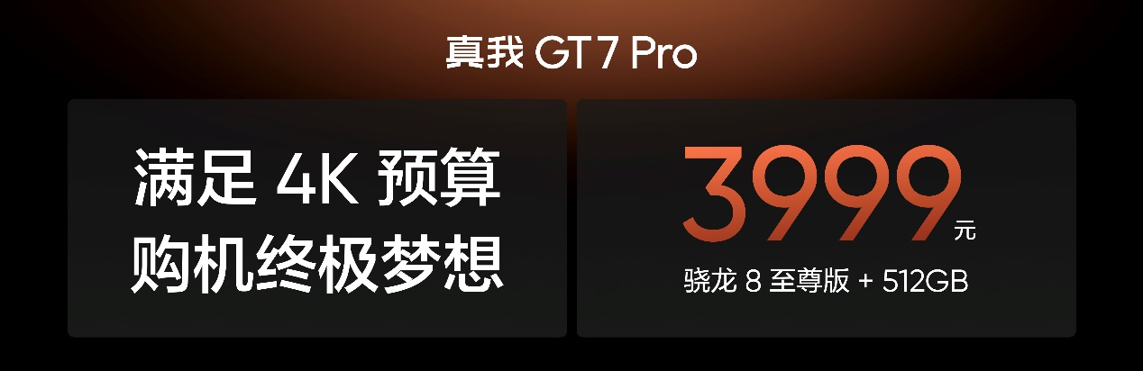 真我GT7 Pro正式發(fā)布：驍龍8至尊版質(zhì)價(jià)比之王，首銷3599元起